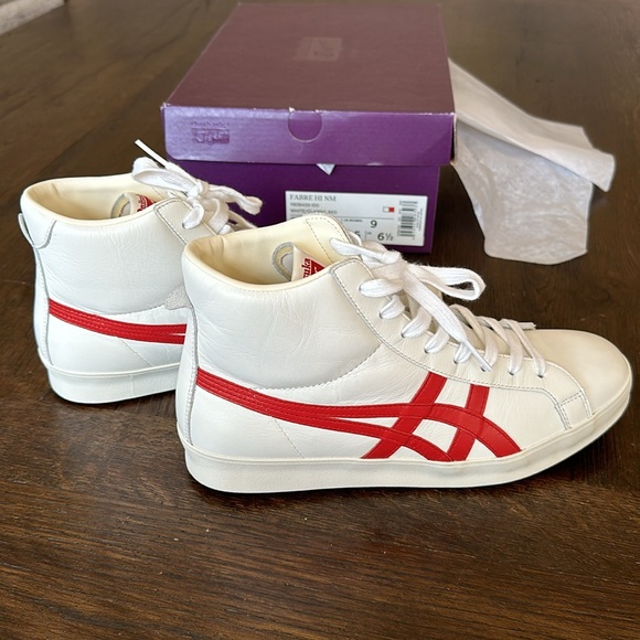 Onitsuka Tiger Fabre Hi NM white classic red new in box size euro 40.5 - Picture 10 of 12